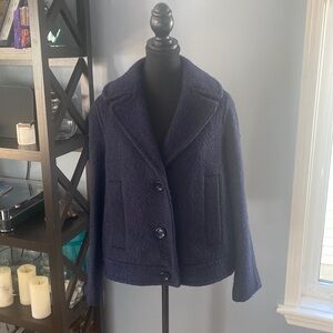 Coach size M, wool blend navy jacket